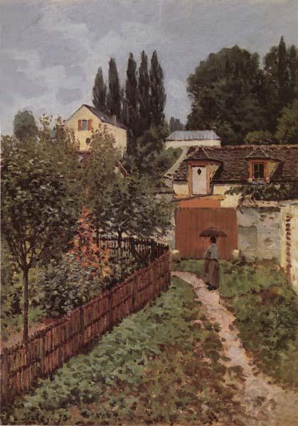 Alfred Sisley Garden Path in Louveciennes Norge oil painting art